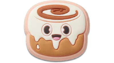 Jibbitz Cinnamon Bun With Smile In Brown