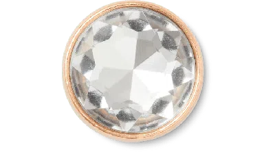 Jibbitz Clear Circle Gem In White