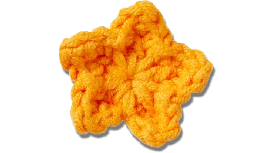 Jibbitz Crafted Crochet Orange Star