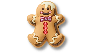 Jibbitz Cute Gingerbread Cookie In Brown
