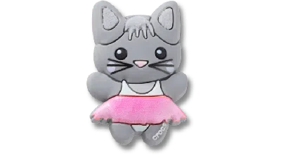 Jibbitz Cutie Ballerina Kitty In White