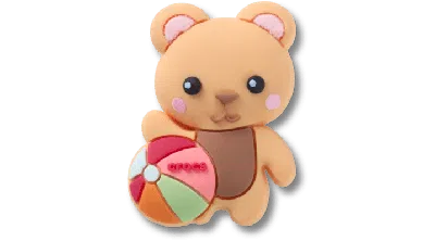 Jibbitz Cutie Beach Bear In Brown