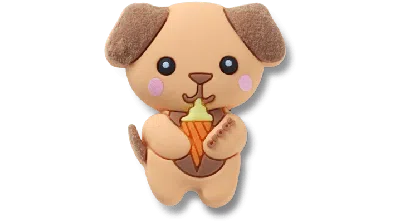 Jibbitz Cutie Ice Cream Puppy In Brown