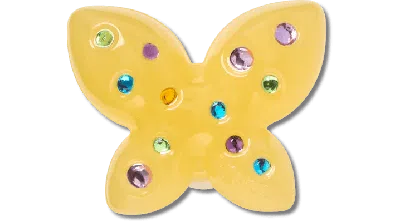 Jibbitz Dainty Gem Yellow Butterfly
