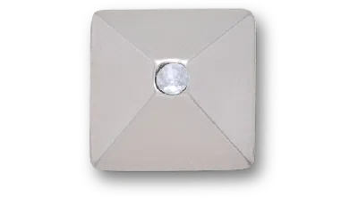 Jibbitz Dark Silver Pyramid Stud