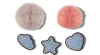 Jibbitz Denim And Pink Puff 5 Pack