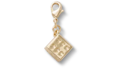 Jibbitz Dice Charm In Gold