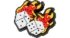 Jibbitz Dice On Fire