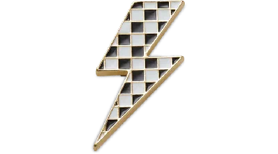 Jibbitz Dice Print Lightning Bolt In Metallic