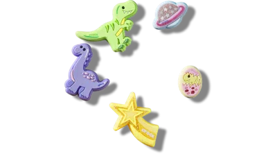 Jibbitz Dino Family 5 Pack In Burgundy