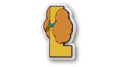 Jibbitz Disney ™ Alphabet L In Yellow