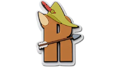 Jibbitz Disney ™ Alphabet R In White