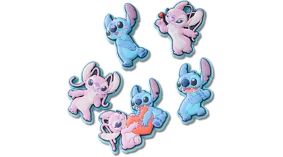 Jibbitz Disney Stitch & Angel 5 Pack