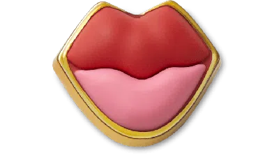 Jibbitz Double Color Lips In Multi