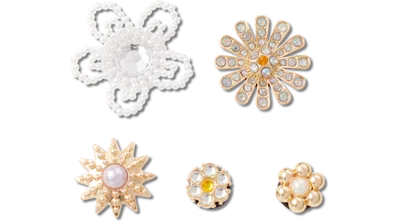 Jibbitz Elevated Flower Gem 5 Pack