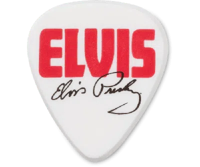 Jibbitz Elvis Presley Guitar Pick In White