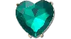 Jibbitz Emerald Heart Gem