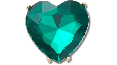 Jibbitz Emerald Heart Gem
