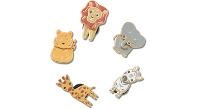 Jibbitz Enamel Safari 5 Pack