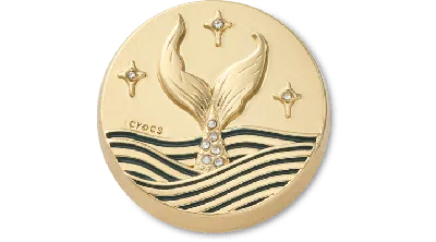 Jibbitz Enamel Siren Tail In Gold