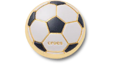 Jibbitz Enamel Soccer Ball In Gold
