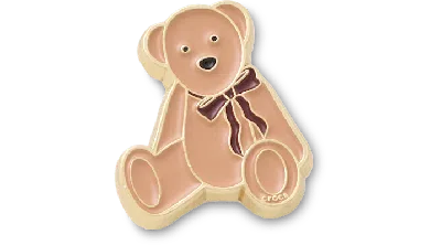Jibbitz Enamel Teddy Bear In Pink