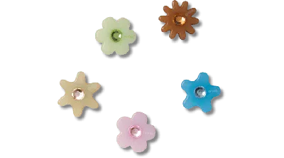 Jibbitz Enlighten Flower 5 Pack In Multi