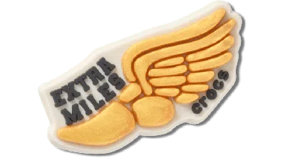 Jibbitz Extra Miles Wing In Orange