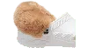Jibbitz Faux Fur Backstrap Cover Scrunchie 2 Pack In Brown Beige