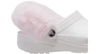 Jibbitz Faux Fur Backstrap Cover Scrunchie 2 Pack In Light Pink