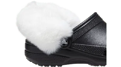 Jibbitz Faux Fur Backstrap Cover Scrunchie 2 Pack In White