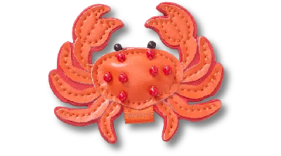 Jibbitz Faux Leather Crab In Multi