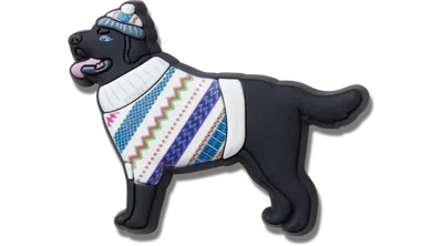 Jibbitz Festive Black Lab In Multi