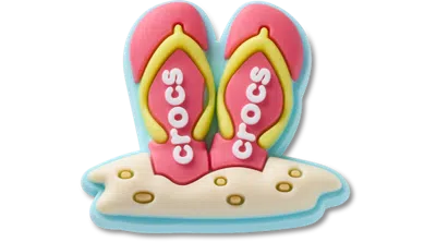 Jibbitz Flip Flops In The  Sand