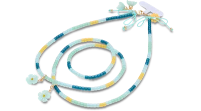 Jibbitz Floral And Pearl Crossbody Phone Chain