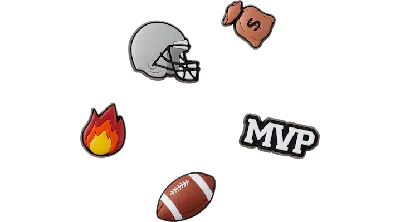 Jibbitz Football Star 5 Pack In Multi