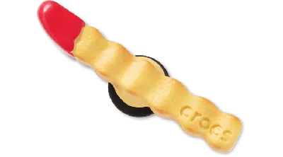 Jibbitz French Fry Dipped In Ketchup In Brown