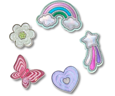 Jibbitz Funky Girly Icons 5 Pack In Multi
