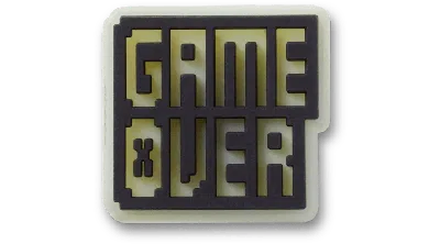 Jibbitz Game Over X In Gray