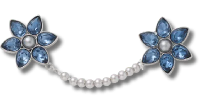 Jibbitz Gem Flower And Pearl Chain In Multi
