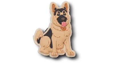 Jibbitz German Shepherd Puppy In White