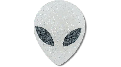 Jibbitz Glitter Alien Head In Metallic