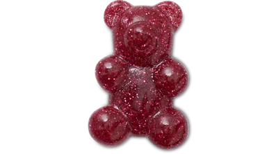 Jibbitz Glitter Pink Candy Bear