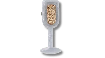 Jibbitz Glitter Squish Champagne In Silver