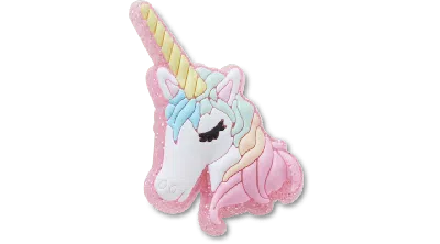 Jibbitz Glitter Unicorn In Burgundy