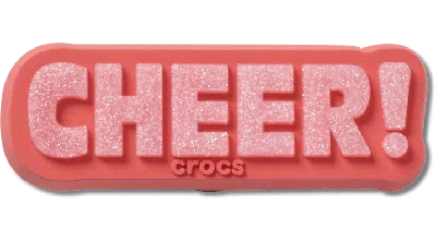 Jibbitz Glittery Red Cheer