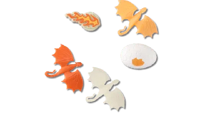 Jibbitz Glow In The Dark Dragon 5 Pack