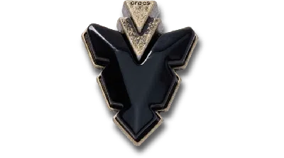 Jibbitz Gold And Black Arrowhead