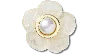 Jibbitz Gold And Silver Pearl Flower