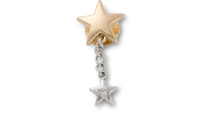 Jibbitz Gold And Silver Star Dangle In Multi